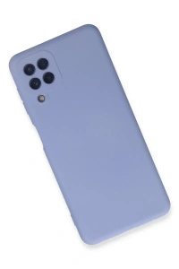 Samsung Galaxy A22 Kılıf Nano içi Kadife Silikon - Lila