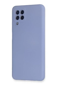 Samsung Galaxy A22 Kılıf Nano içi Kadife Silikon - Lila