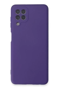 Samsung Galaxy A22 Kılıf Nano içi Kadife Silikon - Mor