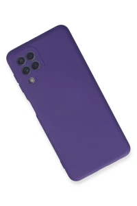 Samsung Galaxy A22 Kılıf Nano içi Kadife Silikon - Mor
