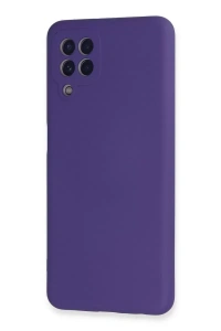 Samsung Galaxy A22 Kılıf Nano içi Kadife Silikon - Mor