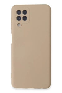 Samsung Galaxy A22 Kılıf Nano içi Kadife Silikon - Pudra