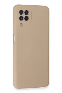 Samsung Galaxy A22 Kılıf Nano içi Kadife Silikon - Pudra