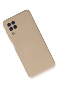 Samsung Galaxy A22 Kılıf Nano içi Kadife Silikon - Pudra