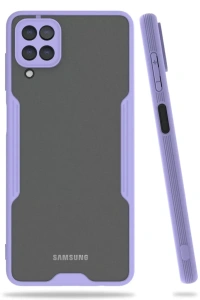 Samsung Galaxy A22 Kılıf Platin Silikon - Lila