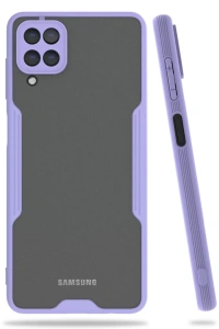 Samsung Galaxy A22 Kılıf Platin Silikon - Lila