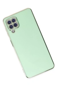 Samsung Galaxy A22 Kılıf Volet Silikon - Açık Yeşil