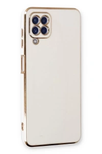 Samsung Galaxy A22 Kılıf Volet Silikon - Beyaz