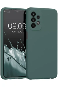 Samsung Galaxy A23 4G Kılıf First Silikon - Koyu Yeşil