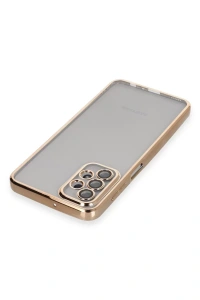 Samsung Galaxy A23 4G Kılıf Lensli Silikon - Gold