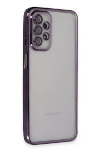Samsung Galaxy A23 4G Kılıf Lensli Silikon - Mor