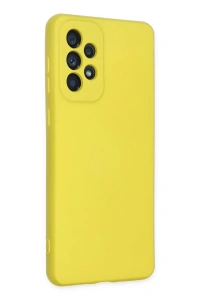 Samsung Galaxy A23 4G Kılıf Nano içi Kadife Silikon - Sarı