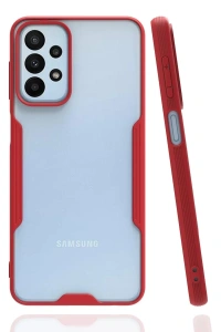 Samsung Galaxy A23 4G Kılıf Platin Silikon - Kırmızı