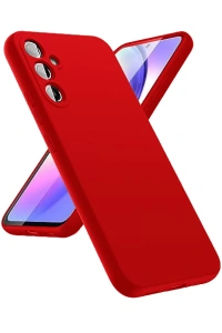 Samsung Galaxy A24 4G Kılıf First Silikon - Kırmızı