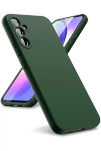 Samsung Galaxy A24 4G Kılıf First Silikon - Koyu Yeşil