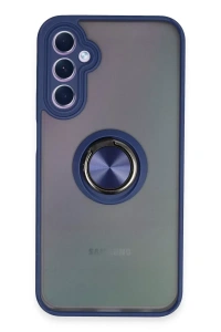 Samsung Galaxy A24 4G Kılıf Montreal Yüzüklü Silikon Kapak - Lacivert