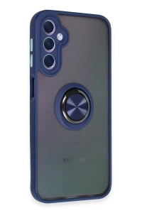 Samsung Galaxy A24 4G Kılıf Montreal Yüzüklü Silikon Kapak - Lacivert