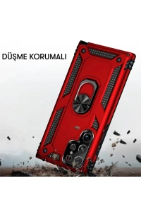Samsung Galaxy A24 4G Kılıf Sofya Yüzüklü Silikon Kapak - Siyah