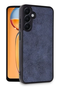 Samsung Galaxy A25 5G Kılıf Aras Deri Kapak - Lacivert