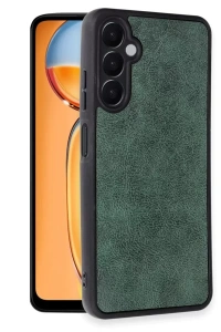 Samsung Galaxy A26 Kılıf Aras Deri Kapak - Koyu Yeşil