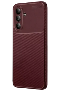 Samsung Galaxy A26 Kılıf Auto Focus Karbon Kapak - Bordo