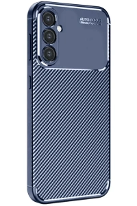 Samsung Galaxy A26 Kılıf Auto Focus Karbon Kapak - Lacivert