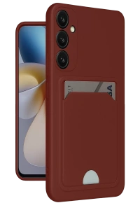 Samsung Galaxy A26 Kılıf Kelvin Kartvizitli Silikon - Bordo