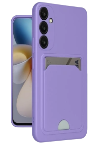 Samsung Galaxy A26 Kılıf Kelvin Kartvizitli Silikon - Lila