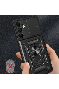 Samsung Galaxy A26 Kılıf Pars Lens Yüzüklü Silikon - Yeşil