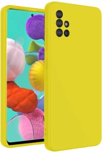 Samsung Galaxy A31 Kılıf Nano içi Kadife Silikon - Sarı