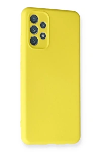 Samsung Galaxy A32 Kılıf Nano içi Kadife Silikon - Sarı