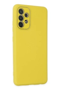 Samsung Galaxy A33 5G Kılıf Lansman Glass Kapak - Sarı