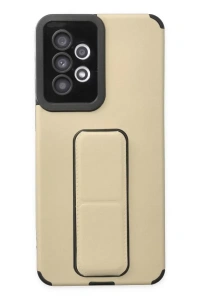 Samsung Galaxy A33 5G Kılıf Mega Standlı Silikon - Gold