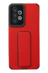 Samsung Galaxy A33 5G Kılıf Mega Standlı Silikon - Kırmızı