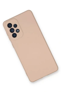 Samsung Galaxy A33 5G Kılıf Nano içi Kadife Silikon - Pudra