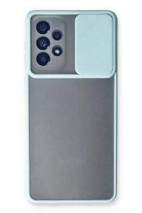 Samsung Galaxy A33 5G Kılıf Palm Buzlu Kamera Sürgülü Silikon - Turkuaz