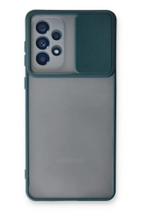 Samsung Galaxy A33 5G Kılıf Palm Buzlu Kamera Sürgülü Silikon - Yeşil