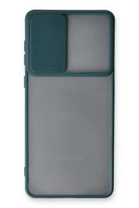 Samsung Galaxy A33 5G Kılıf Palm Buzlu Kamera Sürgülü Silikon - Yeşil