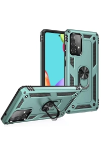 Samsung Galaxy A33 5G Kılıf Sofya Yüzüklü Silikon Kapak - Yeşil