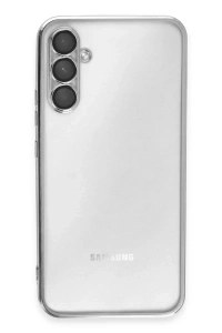 Samsung Galaxy A34 5G Kılıf Lensli Silikon - Gümüş