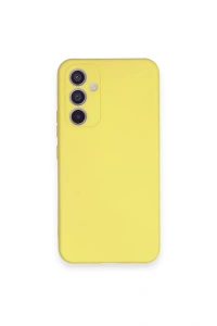 Samsung Galaxy A34 5G Kılıf Nano içi Kadife Silikon - Sarı