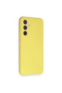 Samsung Galaxy A34 5G Kılıf Nano içi Kadife Silikon - Sarı