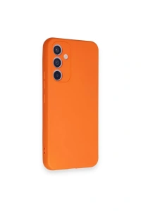 Samsung Galaxy A34 5G Kılıf Nano içi Kadife Silikon - Turuncu