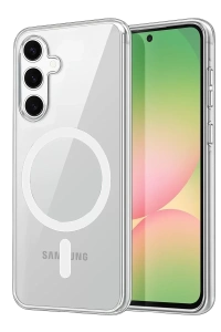 Samsung Galaxy A35 5G Combo Sert Şeffaf Magsafe Kapak - Şeffaf