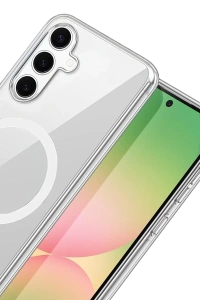 Samsung Galaxy A35 5G Combo Sert Şeffaf Magsafe Kapak - Şeffaf