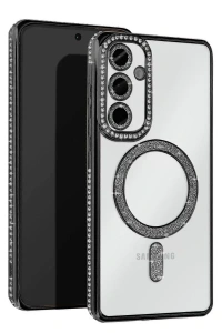 Samsung Galaxy A35 5G Joke Simli Magneticsafe Kılıf - Siyah