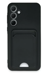 Samsung Galaxy A35 5G Kılıf Kelvin Kartvizitli Silikon - Siyah