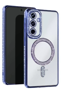Samsung Galaxy A36 Joke Simli Magneticsafe Kılıf - Mavi