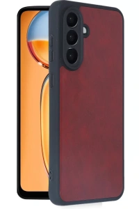 Samsung Galaxy A36 Kılıf Aras Deri Kapak - Bordo