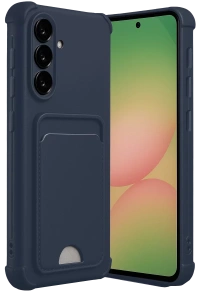 Samsung Galaxy A36 Kılıf Kelvin Kartvizitli Silikon - Lacivert
